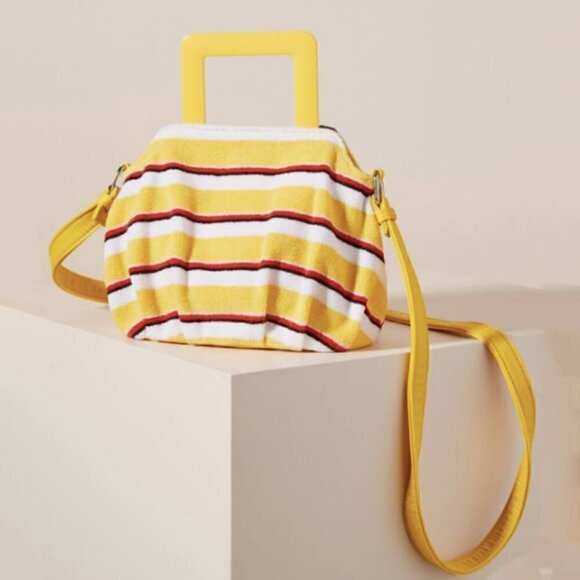 Solid&Striped Mini Summer Tote Yellow White NWOT - Picture 2 of 12